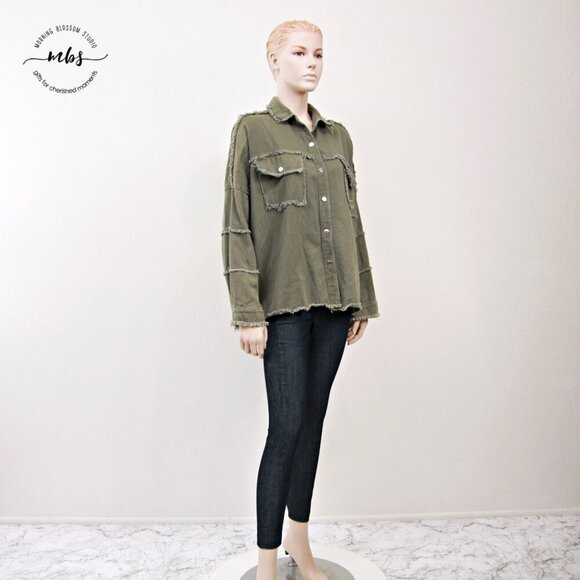 Jubylee Bohemian Floral Embroidered Frayed Hem Jacket Multicolor Women One Size - Picture 2 of 13